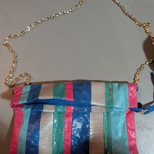 Aldo Multicolor Striped Crossbody Bag